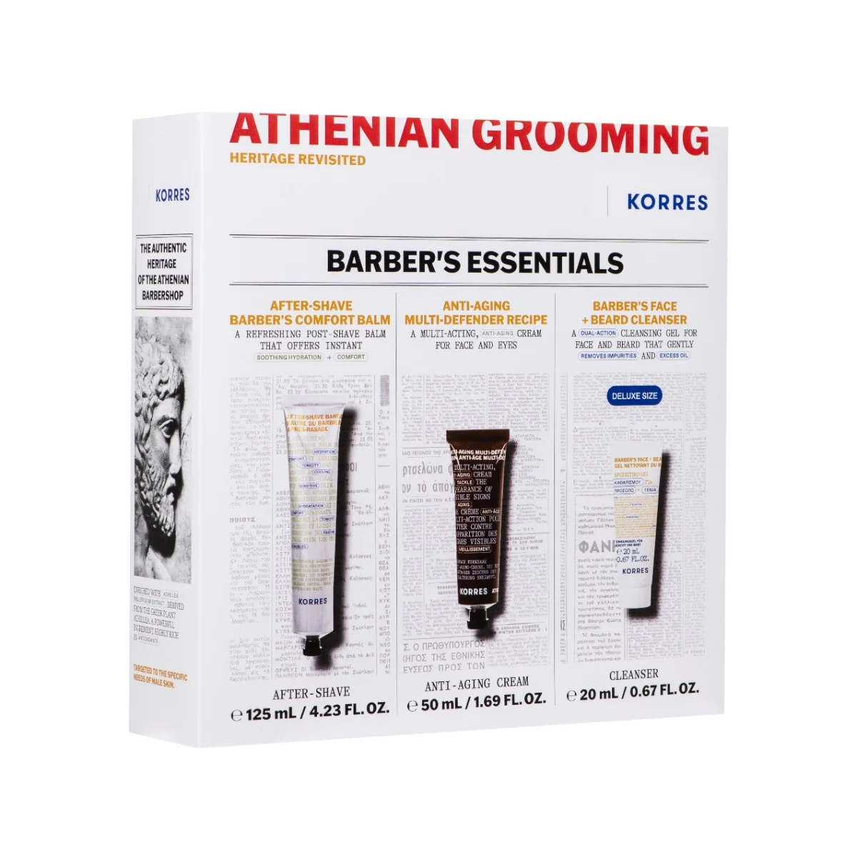 Pachet Men's Kit After-shave 125ml + Crema 50ml + Gel de curatare 20ml, Korres 