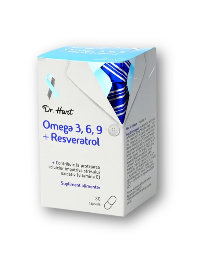 Dr.Hart Omega 3-6-9 + Resveratrol, 30 capsule