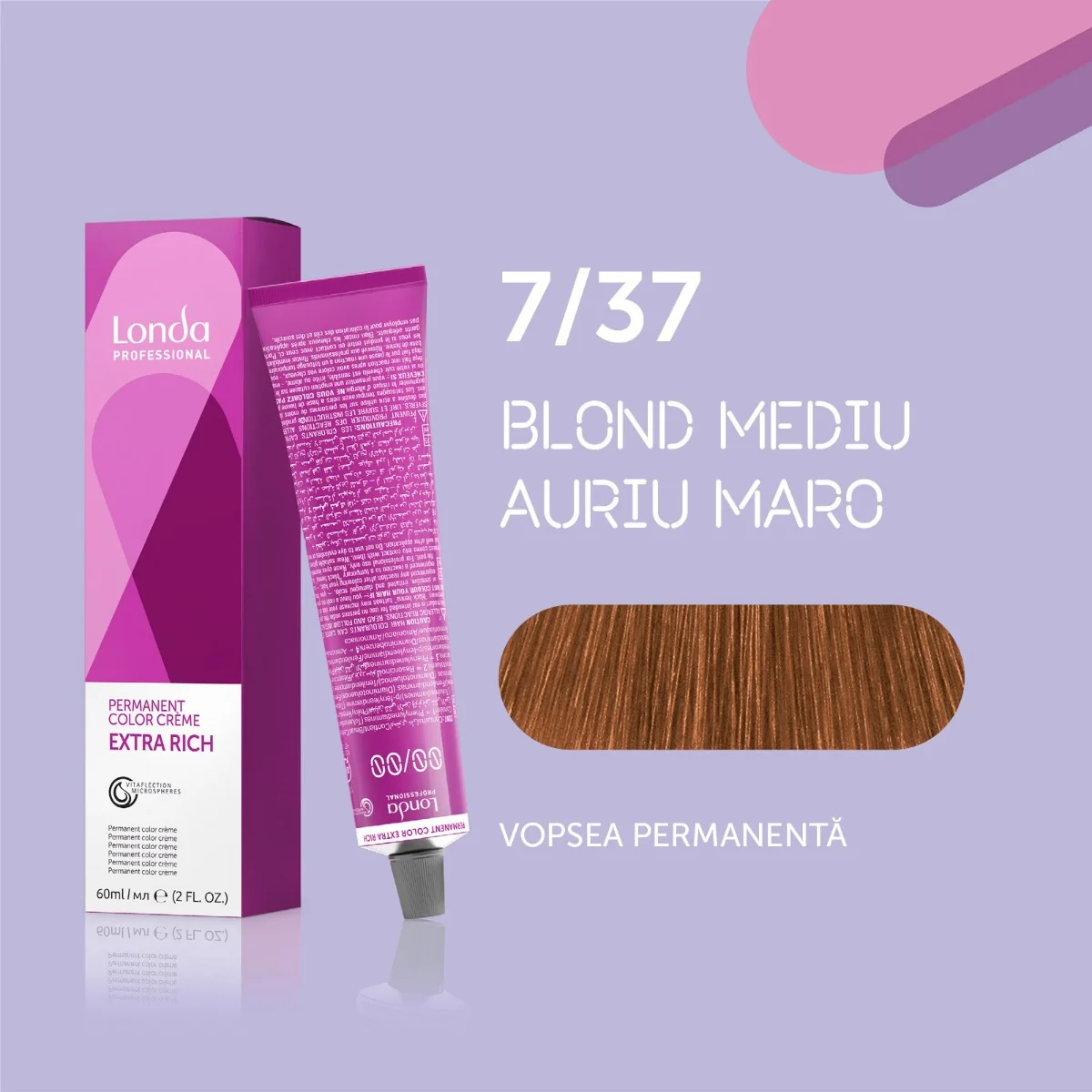 Vopsea permanenta 7/37 Extra Rich, 60ml, Londa Professional