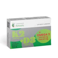 K2+D3+Omega 3, 30 capsule moi, Laboratoarele Remedia