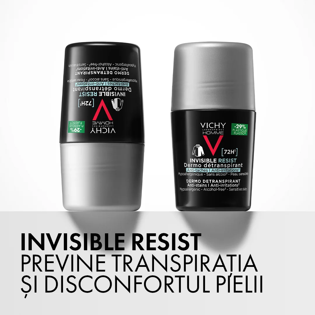Deodorant Roll-on Invisible Resist 72h Homme, 50ml, Vichy