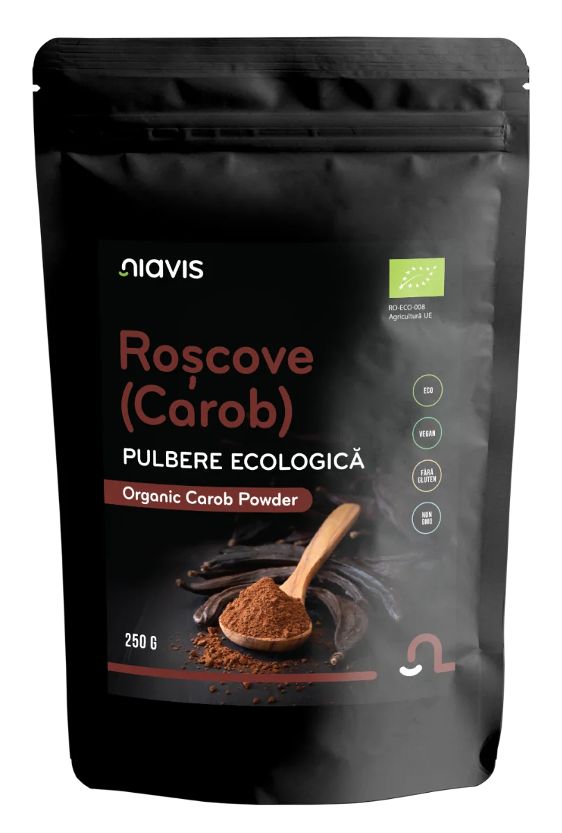 Roscove (Carob) Pulbere ecologica, 250g, Niavis