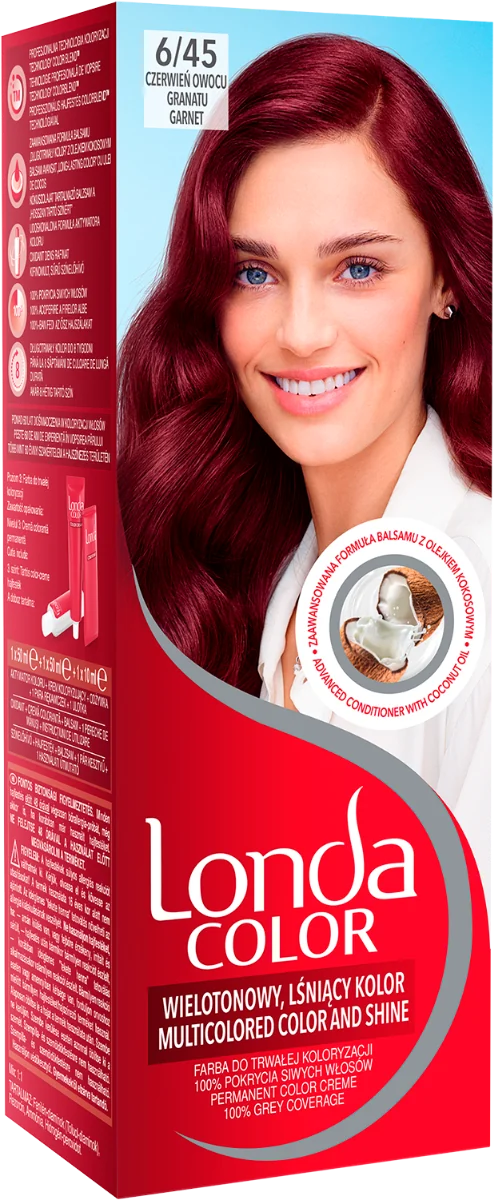 Vopsea de par permanenta 6/45 Rosu Granat, 110ml, Londa