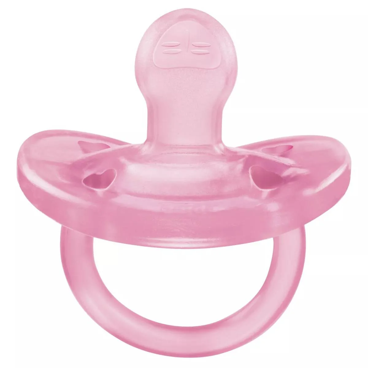 Suzeta anatomica din silicon PhysioSoft 6-16 luni Roz, 1 bucata, Chicco