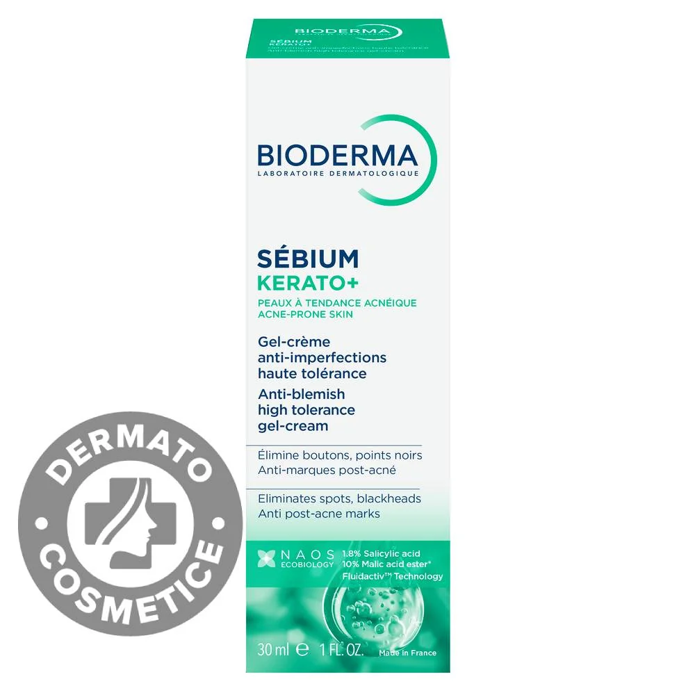 Gel crema anti-imperfectiuni Sebium Kerato+, 30ml, Bioderma