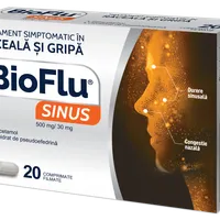 Bioflu Sinus 500 mg/30 mg, 20 comprimate filmate, Biofarm