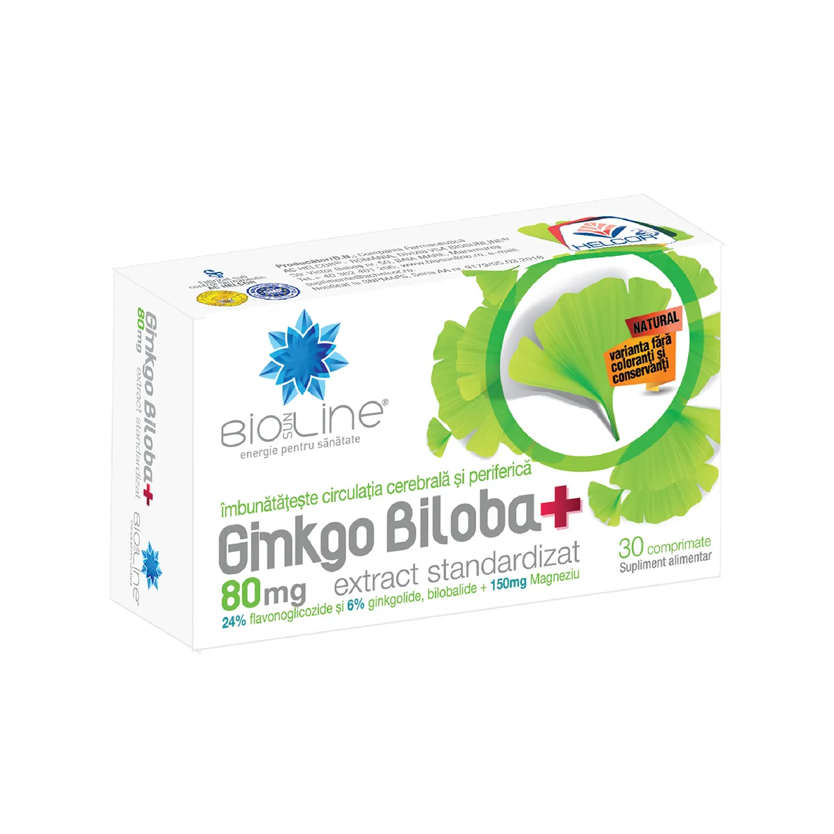 Ginkgo Biloba 80mg, 30 comprimate, BioSunLine