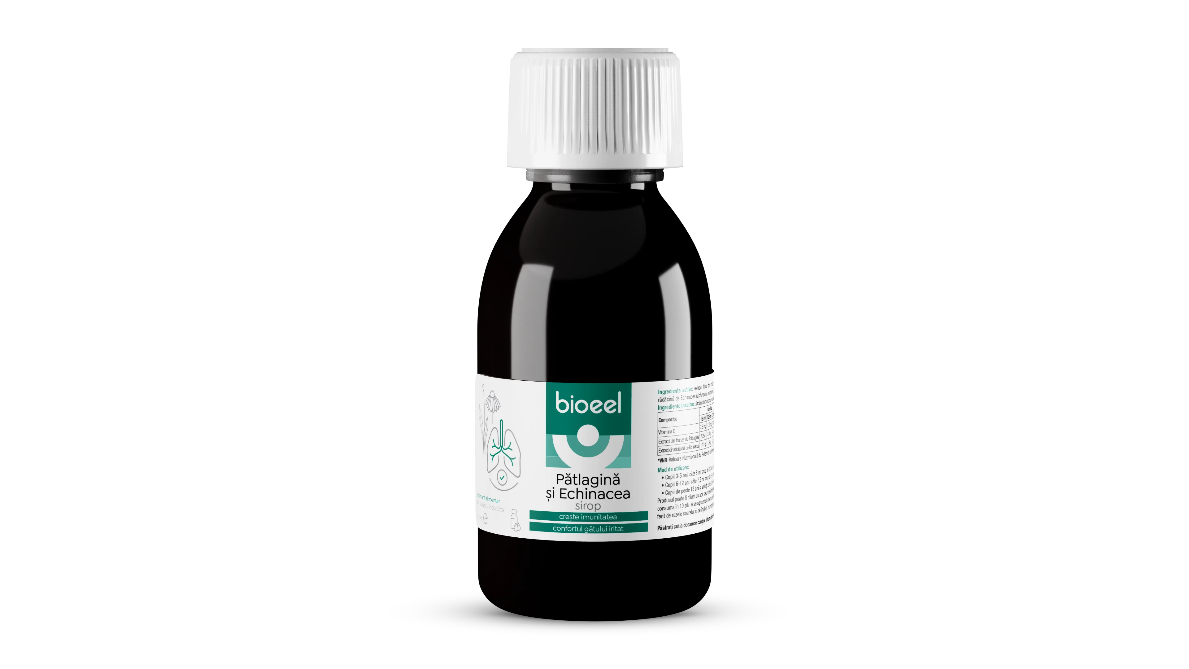 Sirop de patlagina si echinacea, 120ml, Bioeel