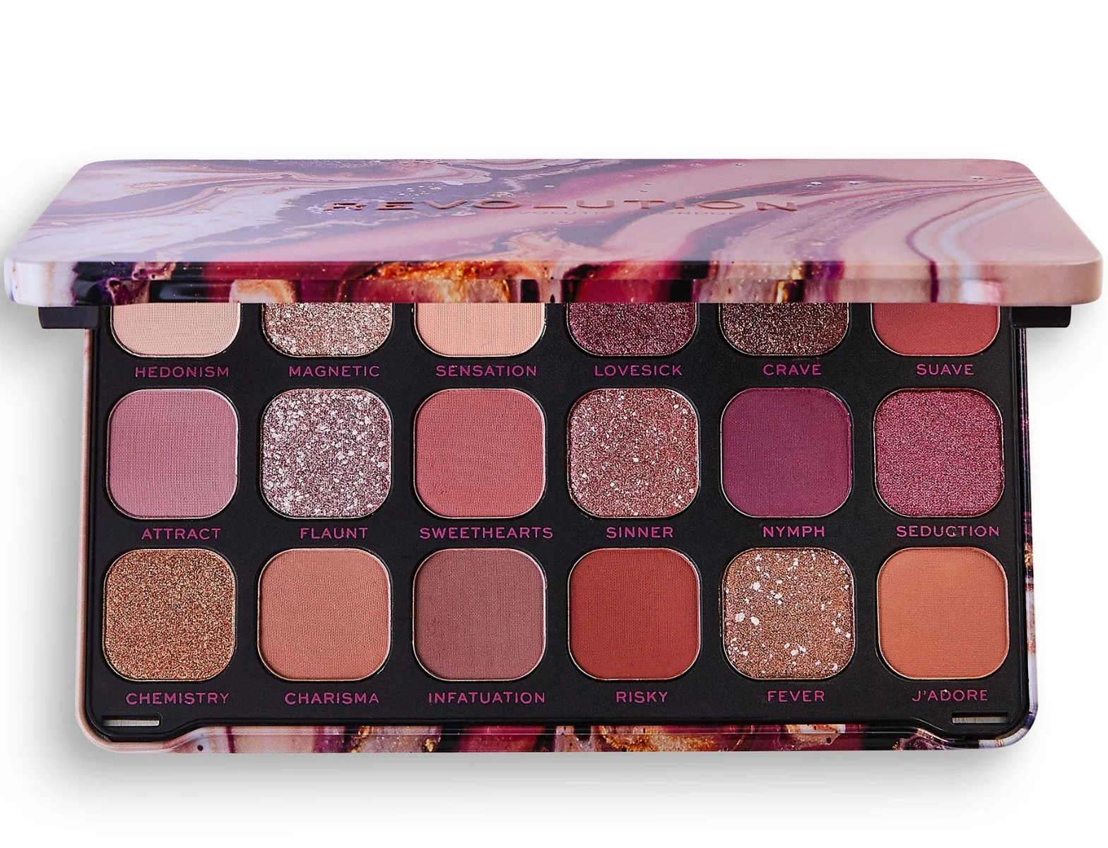 Paleta de farduri de pleoape Forever Flawless Allure, 19.8g, Makeup Revolution