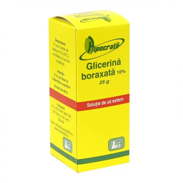Glicerina boraxata 10%, 25 g, Hipocrate