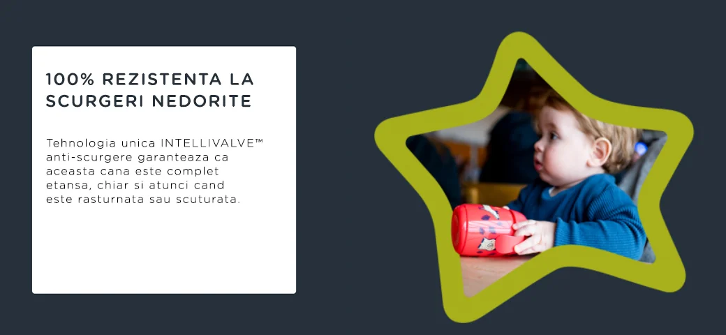 Cana cu pai si protectie Bacshield™ pentru +6 luni Galben, 300ml, Tommee Tippee