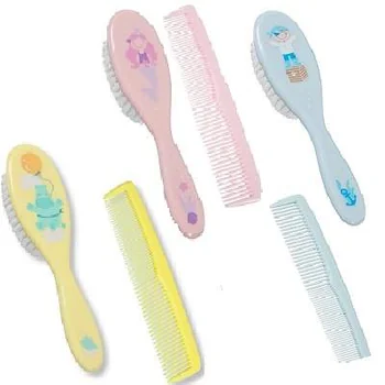 Set perie din par natural si pieptene, 1 bucata, Baby Nova