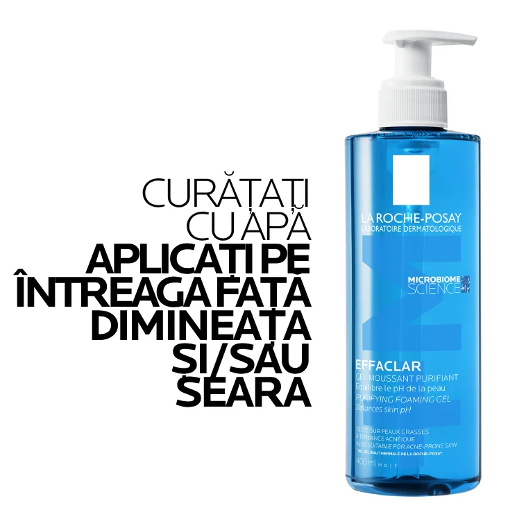 Gel Spumant Purifiant +M 400ml + Rezerva De Reumplere 400ml Effaclar, La Roche Posay