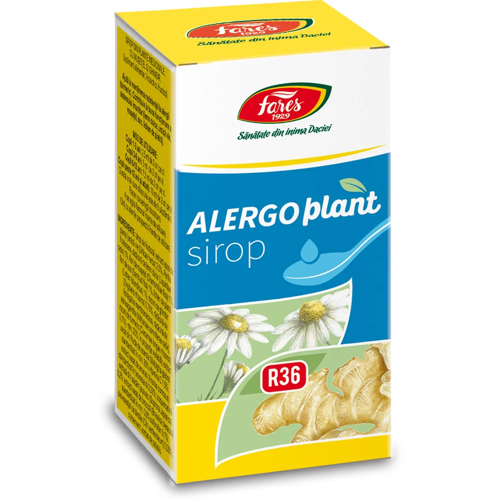 Sirop cu fructoza Alergoplant R36, 100ml, Fares