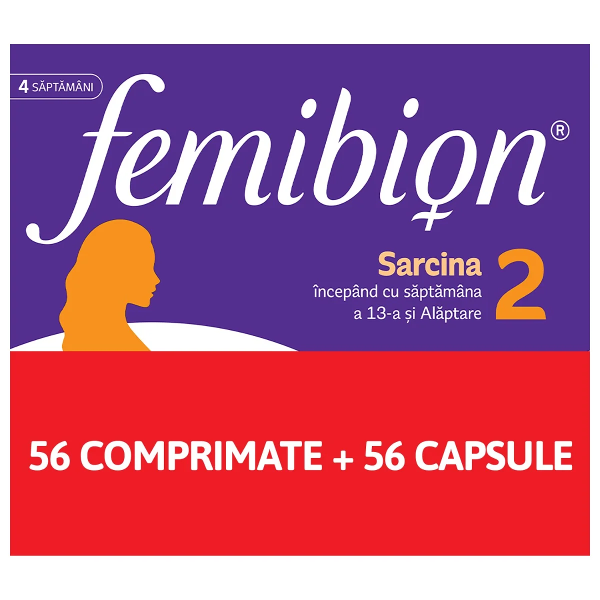 Pachet Femibion 2 Sarcina si Alaptare, 2x 28 comprimate + 28 capsule