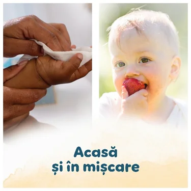 Curatarea pielii bebelusului cu servetel umed, potrivit pentru utilizare acasa si in deplasare. Curatarea pielii bebelusului cu servetel umed, potrivit pentru utilizare acasa si in deplasare.