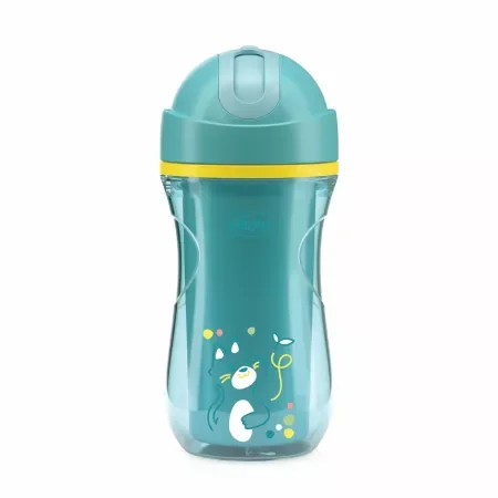 Canuta sport termorezistenta turcoaz cu pai 14 luni+, 266ml, Chicco