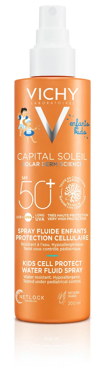 Spray fluid Kids Cell Protect Capital Soleil SPF50+, 200ml, Vichy