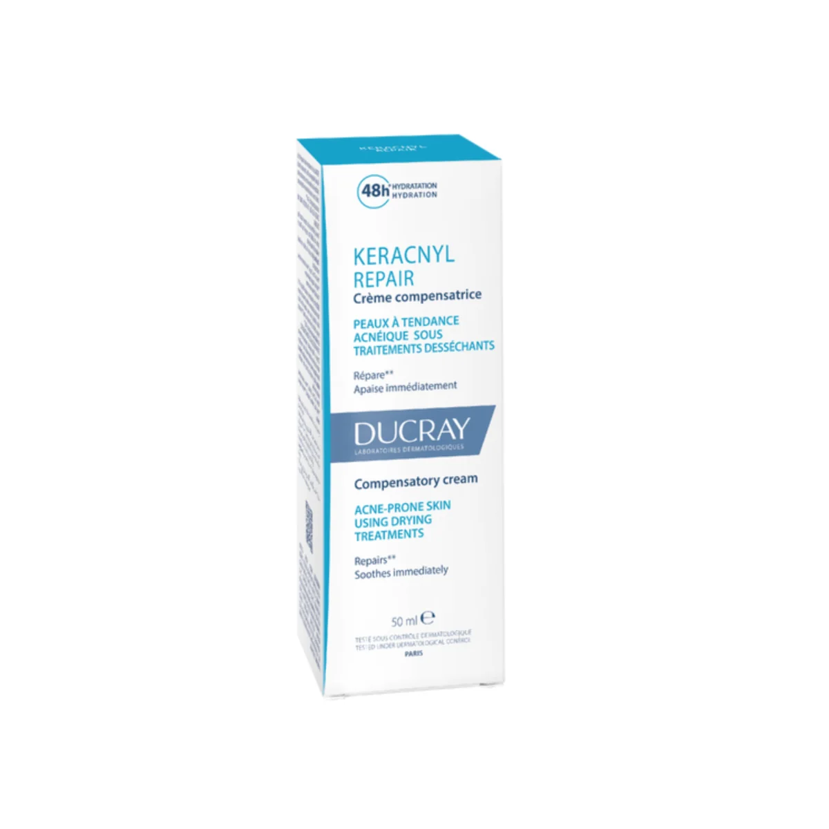 Crema hidratanta anti-imperfectiuni pentru tenul acneic Keracnyl Repair, 50ml, Ducray