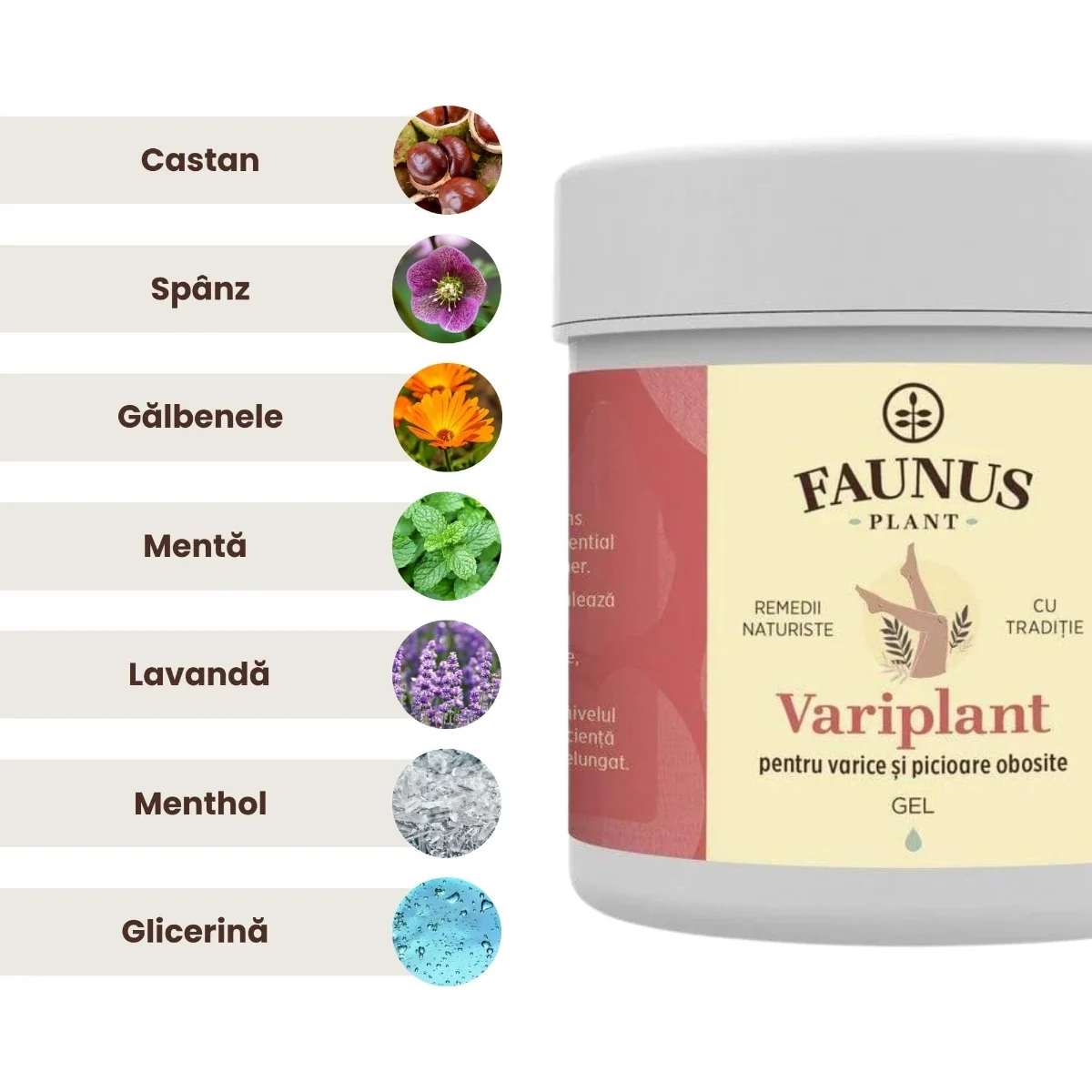 Gel pentru insuficienta venoasa Variplant, 250ml, Faunus Plant