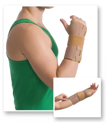Orteza pentru incheietura mainii (cu atela de metal) 8551, 20-27cm, L/XL, Bej, Medtextile 