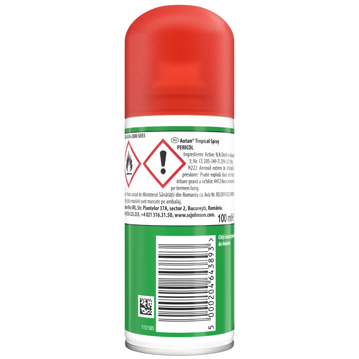 Spray Tropical impotriva tantarilor, 100ml, Autan
