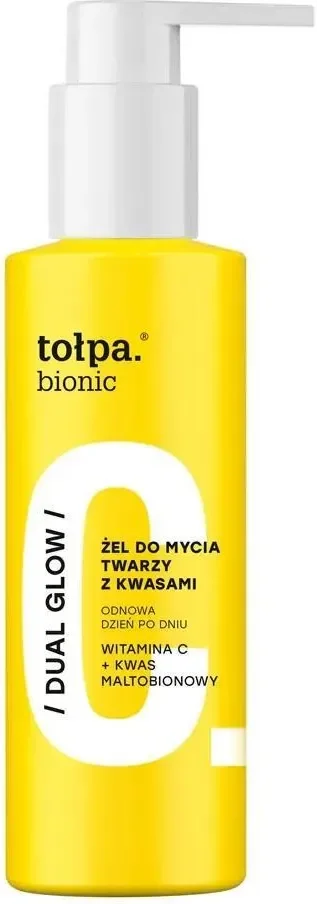 Gel pentru curatarea fetei cu acizi Bionic Glow, 195ml, Tolpa