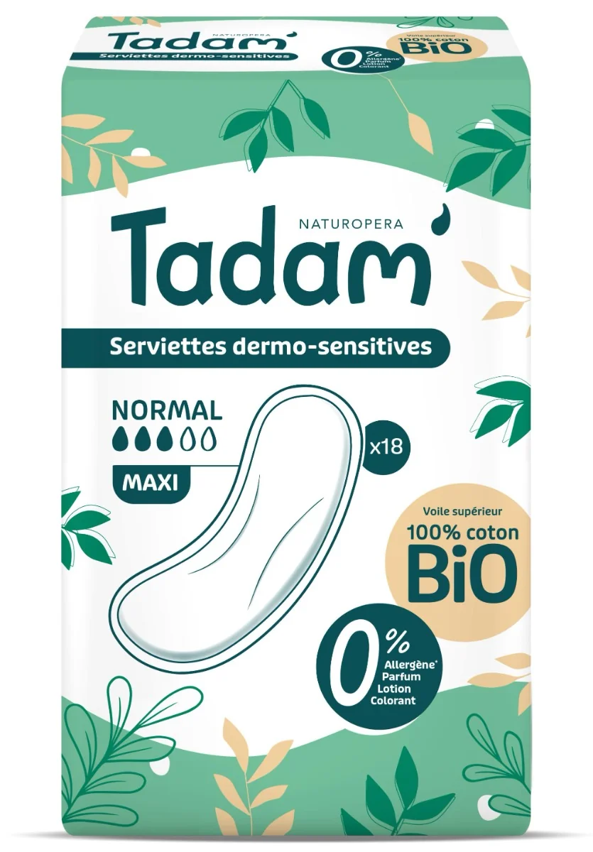 Absorbante BIO hipoalergenice Maxi Normal, 18 bucati, Tadam