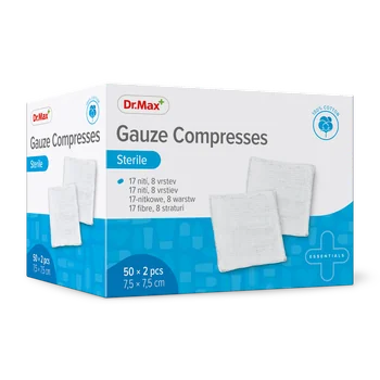 Dr. Max Comprese sterile 7.5 x 7.5cm, 2 bucati
