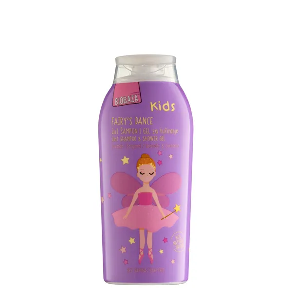 Sampon & gel de dus natural pentru copii cu aloe vera si extract de nalba Fairy's Dance, 250ml, Biobaza