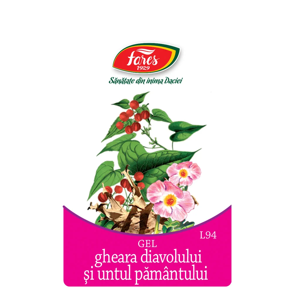 Gel Gheara Diavolului si Untul Pamantului, 50ml, Fares