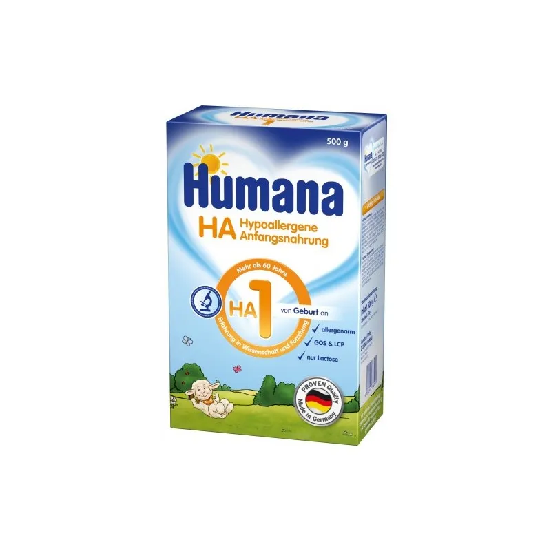 Lapte praf de la nastere HA1, 500g, Humana