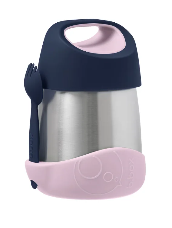 Termos pentru mancare pentru +6 luni Mov/Indigo/Gri, 335ml, Bbox