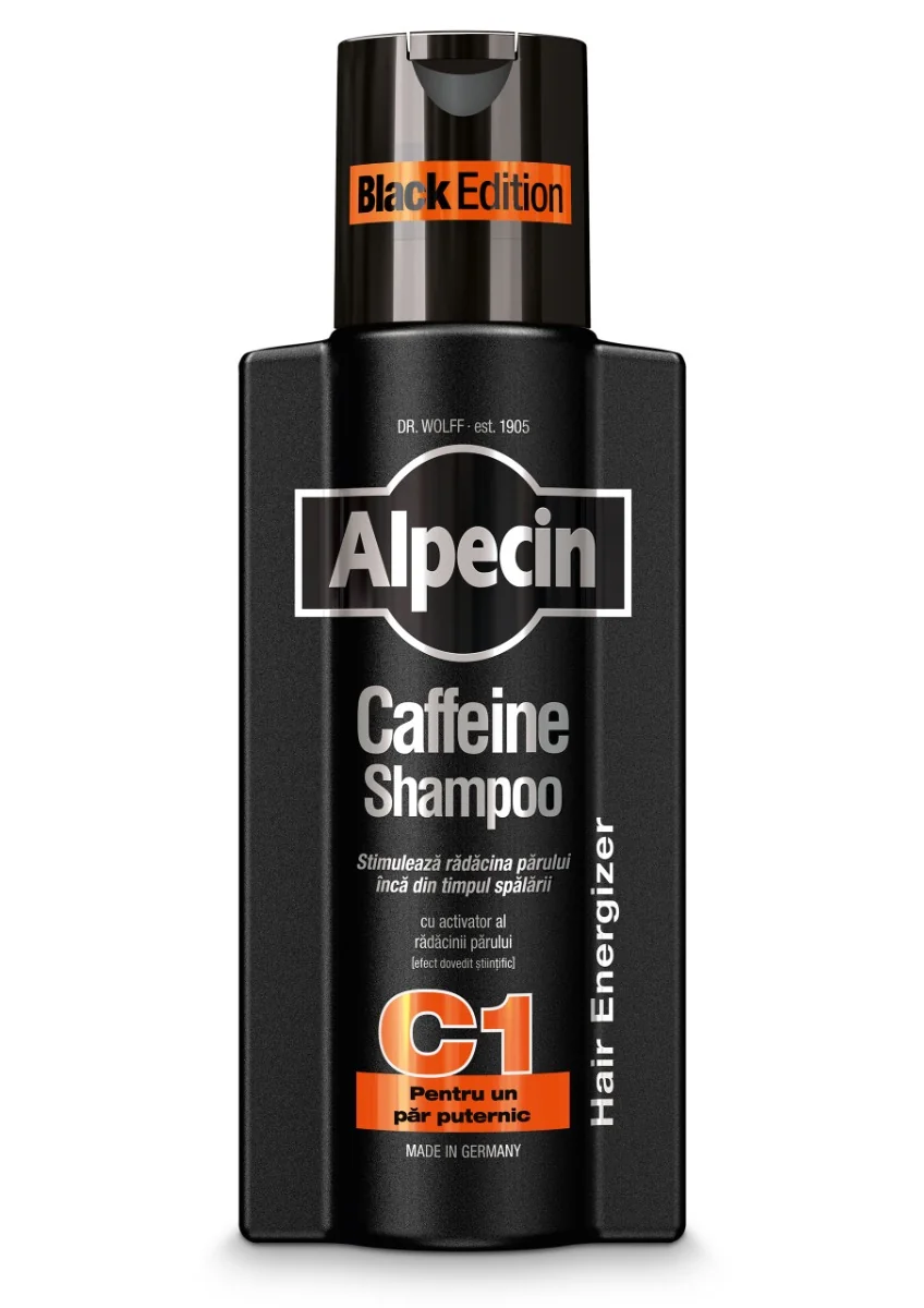 Sampon cu cafeina Black Edition C1, 250ml, Alpecin