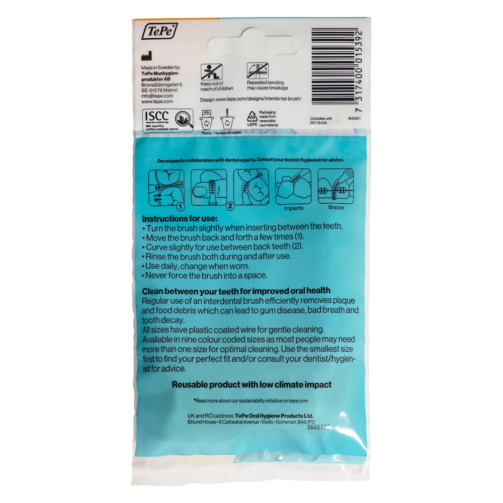 Set periute interdentare Original galben, 8 bucati, TePe