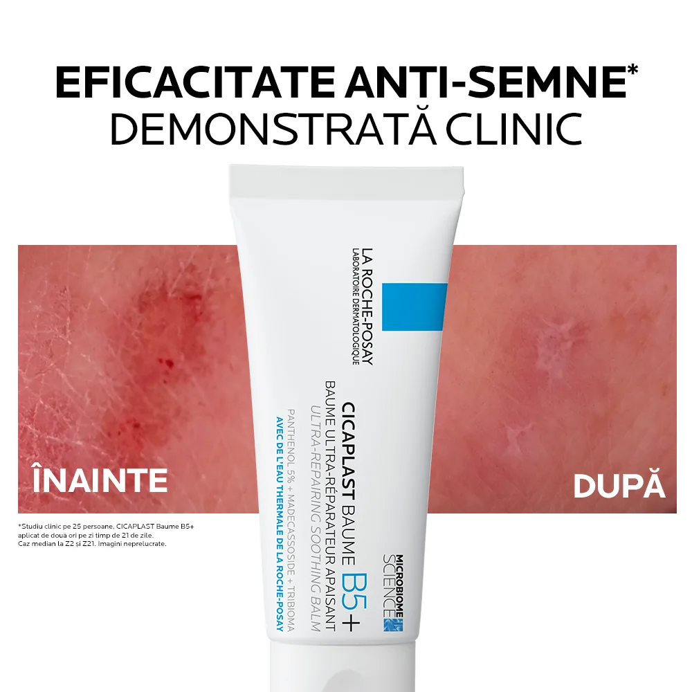 Balsam ultra-reparator calmant cu indicatii multiple pentru iritatii ale pielii si cicatrici Cicaplast B5 +, 100ml, La Roche-Posay