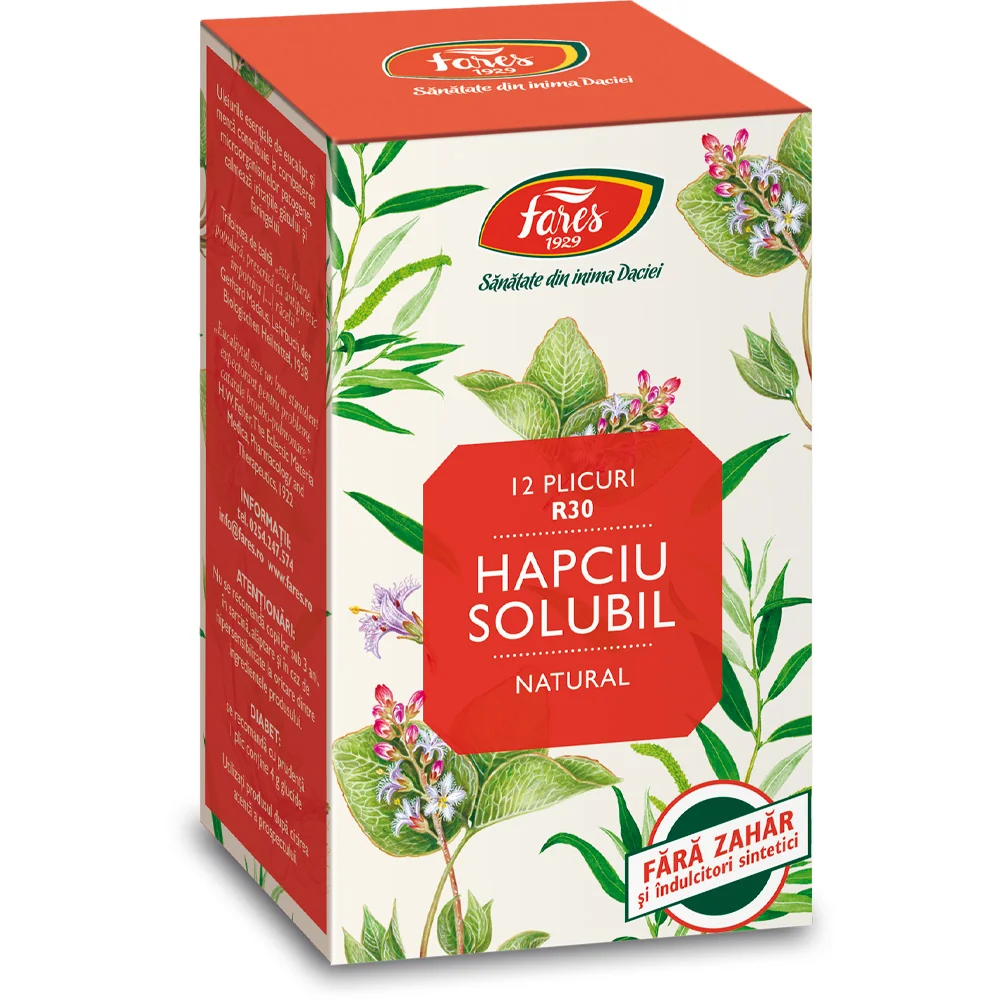 Hapciu Raceala si Gripa solubil, 12 plicuri, Fares