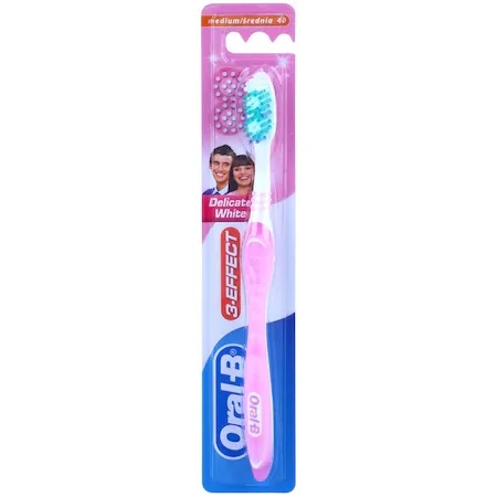 Periuta de dinti manuala 3 Effect Delicate White 40 Medium, 1 bucata, Oral-B