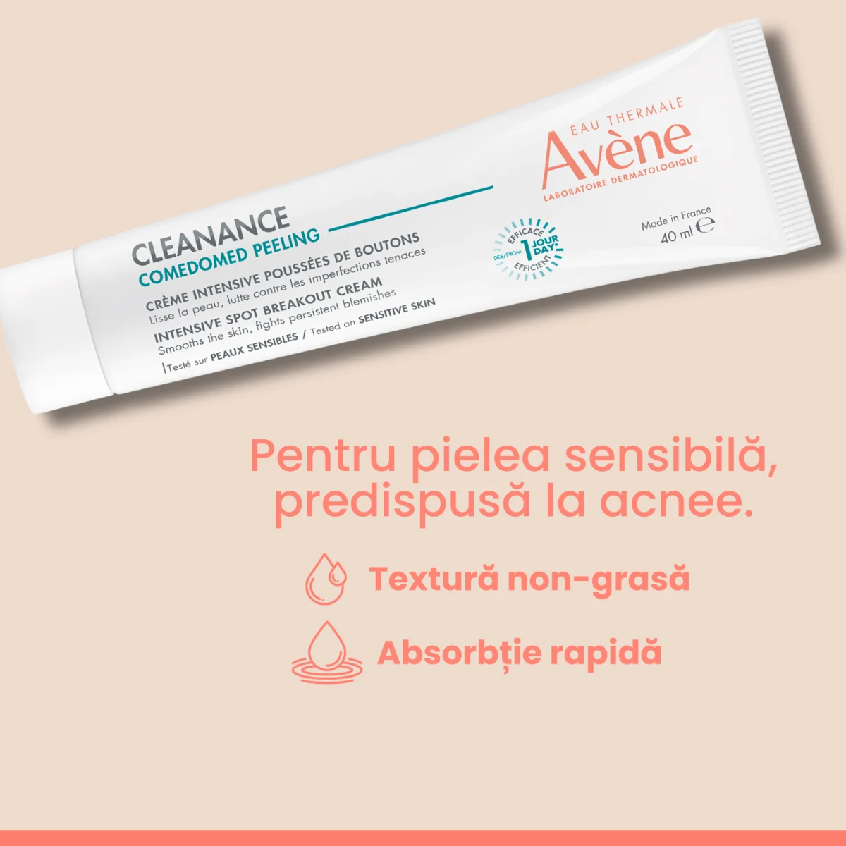 Crema intensiva impotriva cosurilor Comedomed Peeling Cleanance, 40ml, Avene