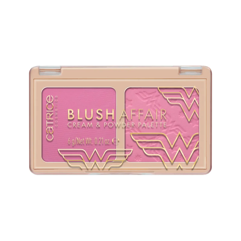 Paleta fard de obraz cu pudra si crema Wonder Woman Champion for all 010, 6g, Catrice
