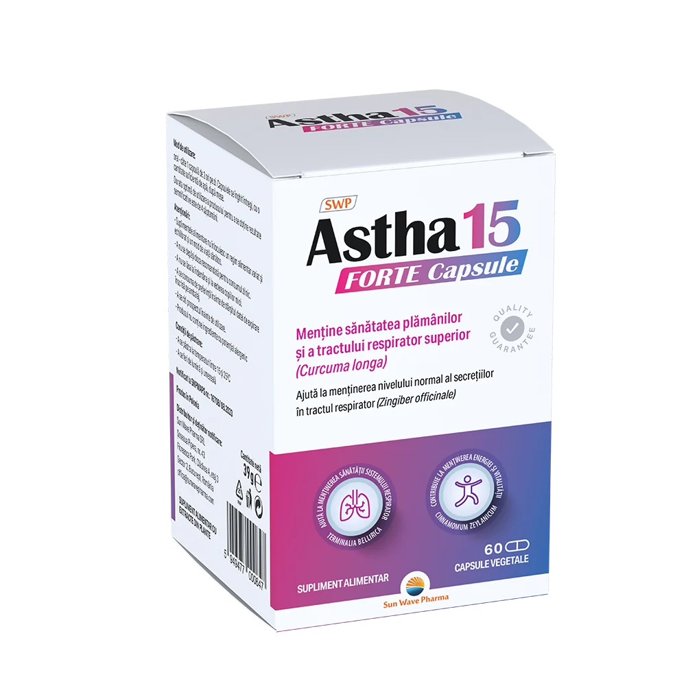 Astha 15 Forte, 60 capsule vegetale, Sunwave Pharma