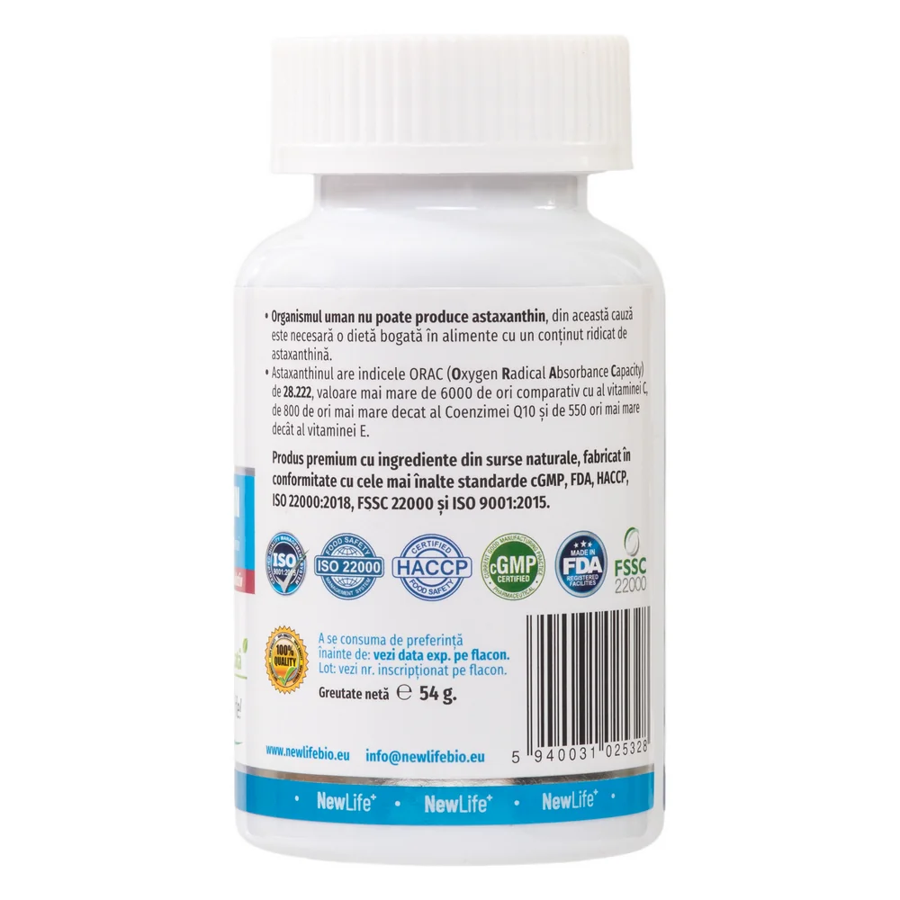 Astaxanthin 8mg, 60 capsule, NewLife