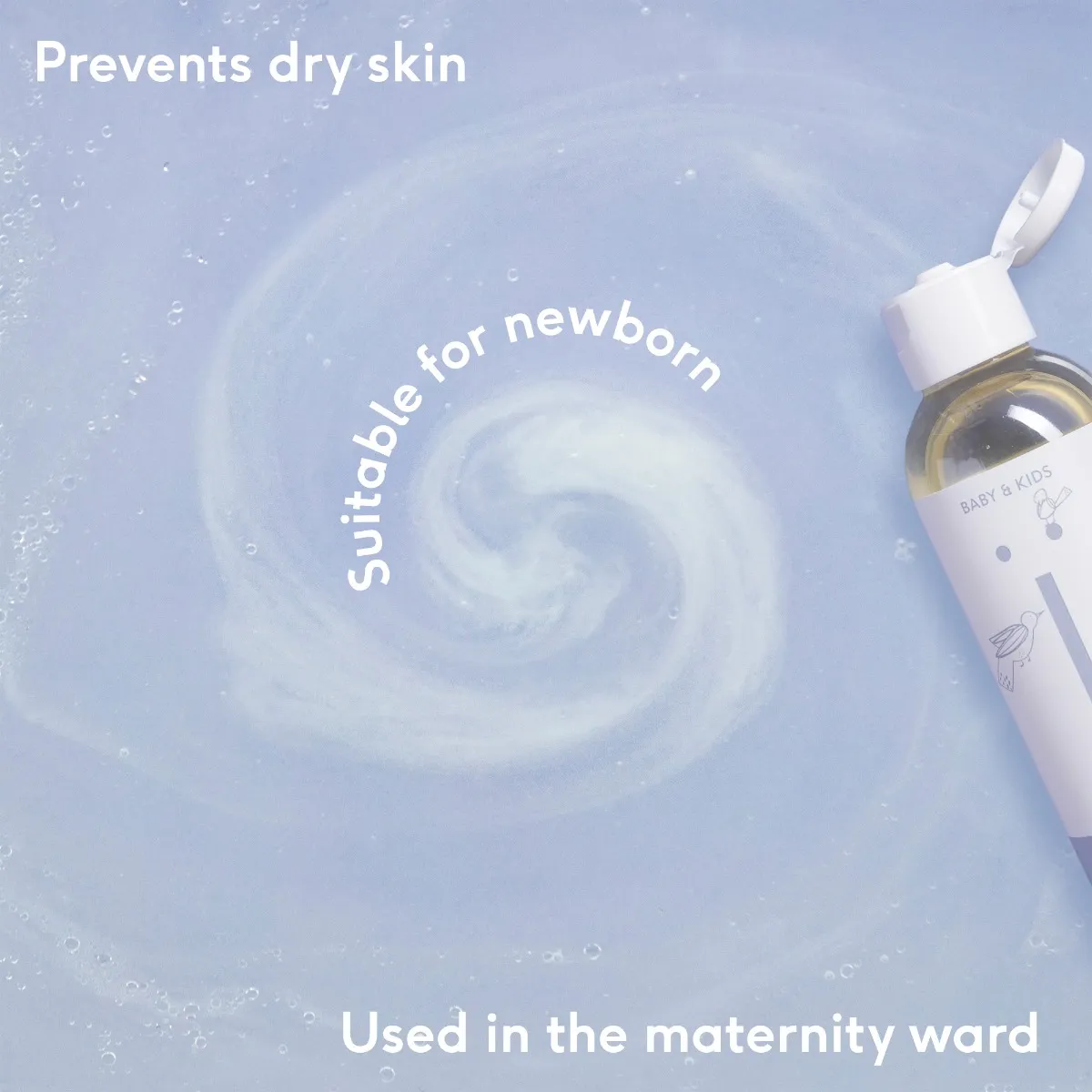 Ulei hidratant de baie pentru bebelusi si copii, 100ml, Naif 