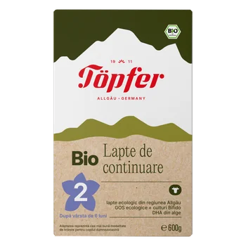 Lapte praf Bio 2 de la 6 luni, 600g, Topfer