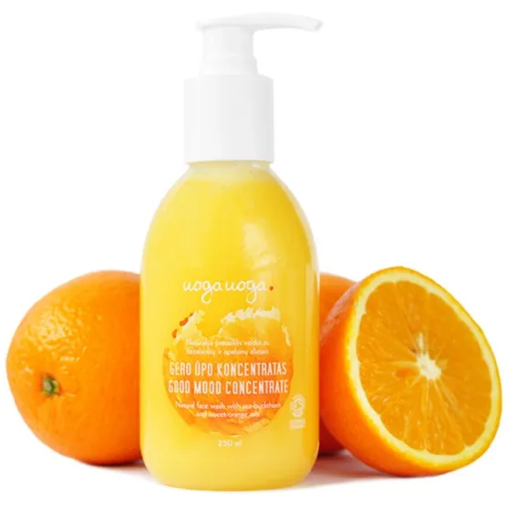 Gel de curatare facial cu uleiuri de catina si portocale dulci Bio, 250ml, Uoga Uoga