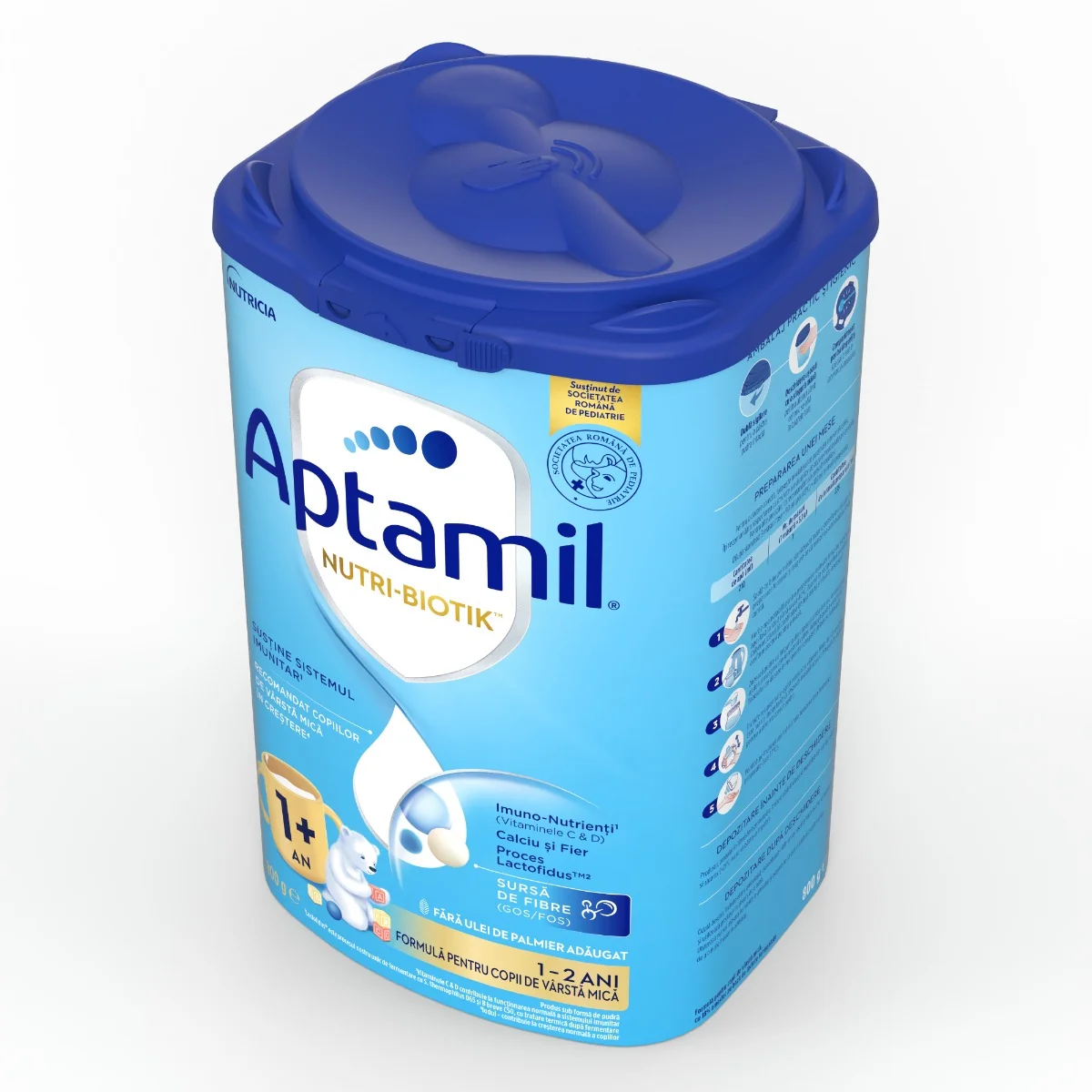 Formula de lapte pentru copii de varsta mica 1-2 ani NUTRI-BIOTIK 1+, 800g, Aptamil