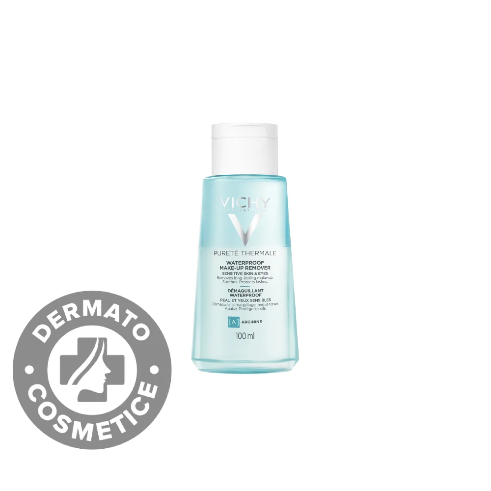 Demachiant bifazic waterproof pentru zona ochilor Purete Thermale, 100ml, Vichy