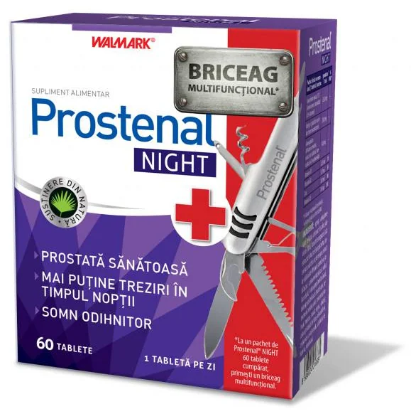 Prostenal Night, 60 tablete + briceag cadou, Walmark