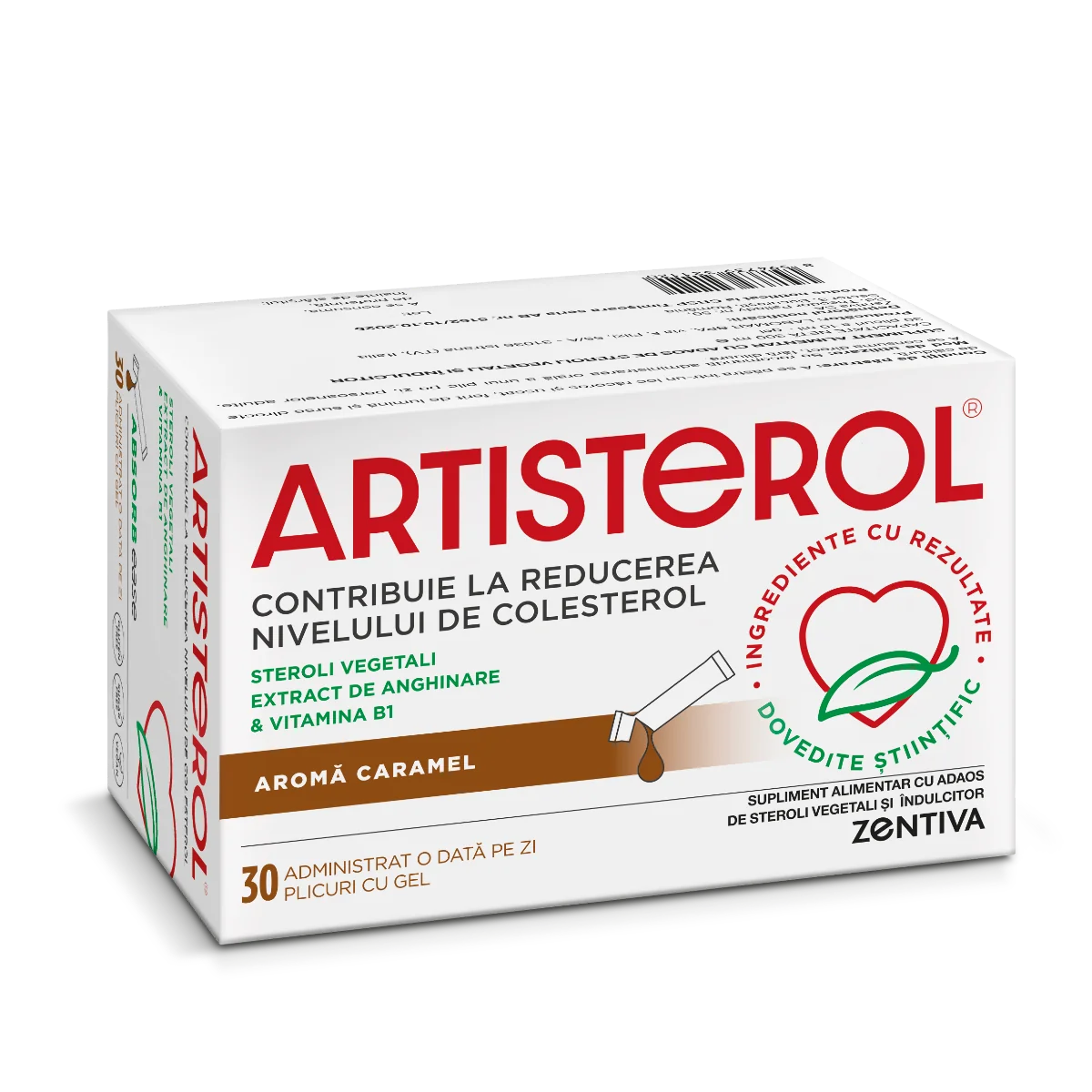 Artisterol aroma caramel, 30 plicuri cu gel, Zentiva