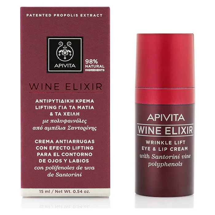 Apivita Wine Elixir Crema de ochi si buze, 15ml 